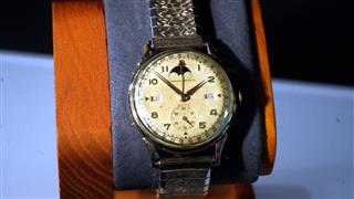 Kingston Datofix Triple Calendar Moonphase Record 107C Swiss Watch Serviced